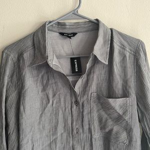 Express gray blouse. Size large. Never worn.